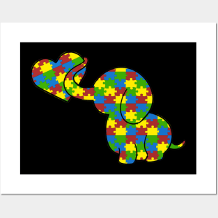 Elephant Autism Awareness T Shirt Posters and Art